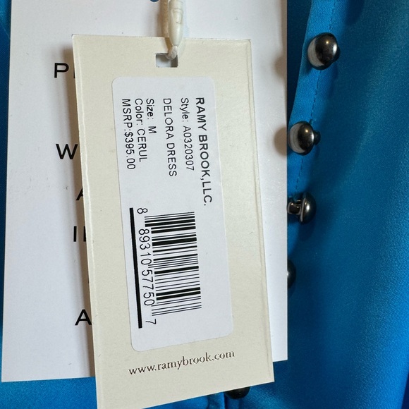 BNWT Ramy Brook Bright Blue Delora Dress. Size M - Picture 3 of 3